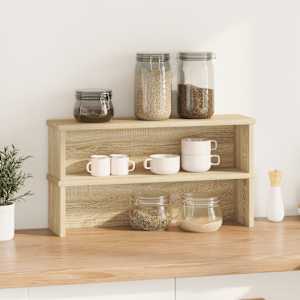 kuchyňské regály stohovatelné 2 ks dub sonoma 50x15x16 cm - obrázek 2
