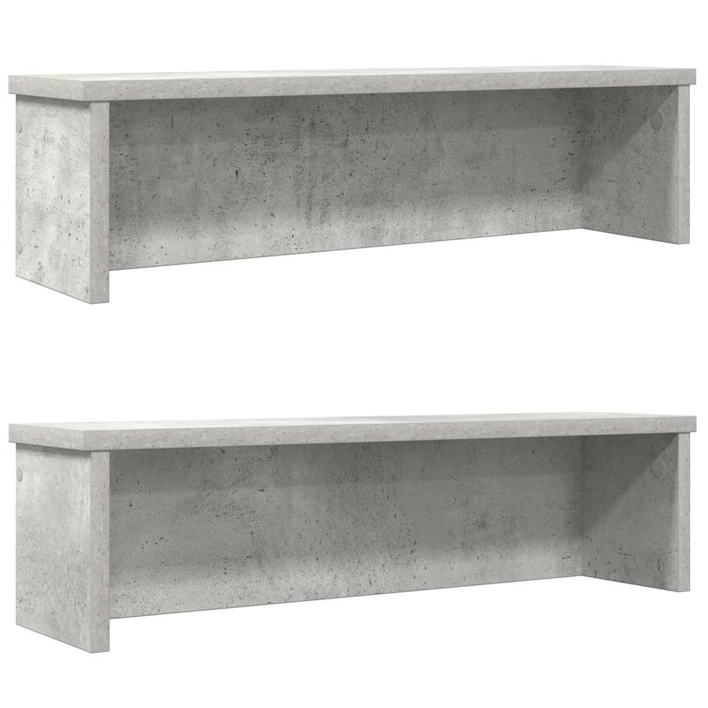 vidaXL kuchyňské regály stohovatelné 2 pcs betonově šedá 50x15x16 cm