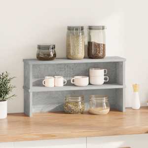 kuchyňské regály stohovatelné 2 pcs betonově šedá 50x15x16 cm - obrázek 2