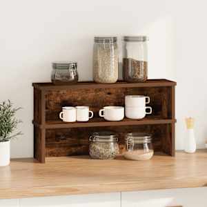 kuchyňské regály stohovatelné 2 pcs kouřový dub 50x15x16 cm - obrázek 2