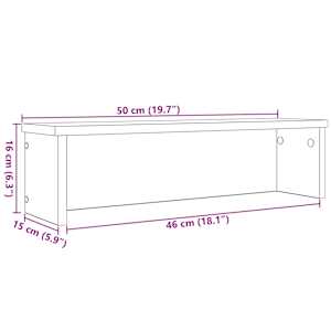 kuchyňské regály stohovatelné 2 pcs kouřový dub 50x15x16 cm - obrázek 9