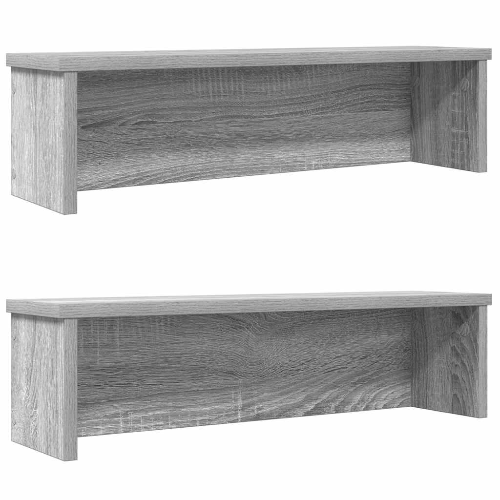 vidaXL kuchyňské regály stohovatelné 2 pcs šedý sonoma 50x15x16 cm