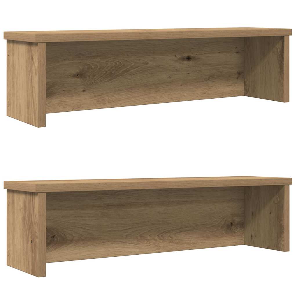 vidaXL kuchyňské regály stohovatelné 2 pcs dub artisan 50x15x16 cm