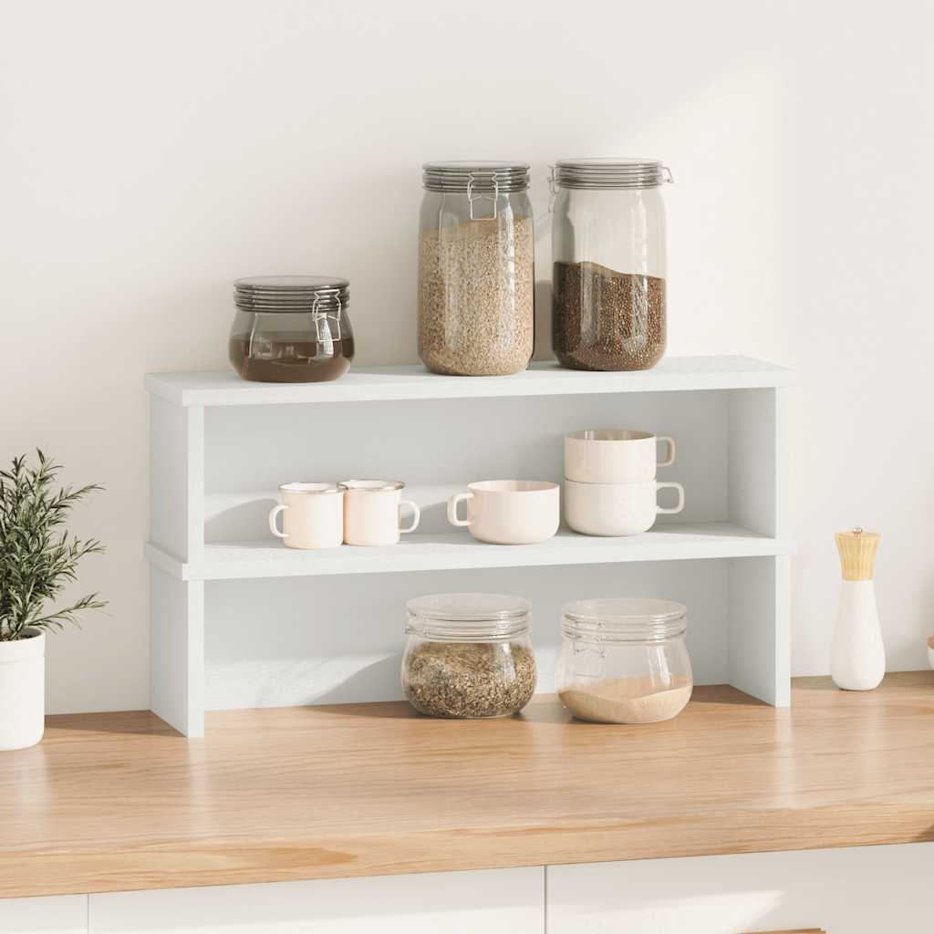vidaXL Keukenrekken stapelbaar 2 st 60x15x16 cm wit afbeelding
