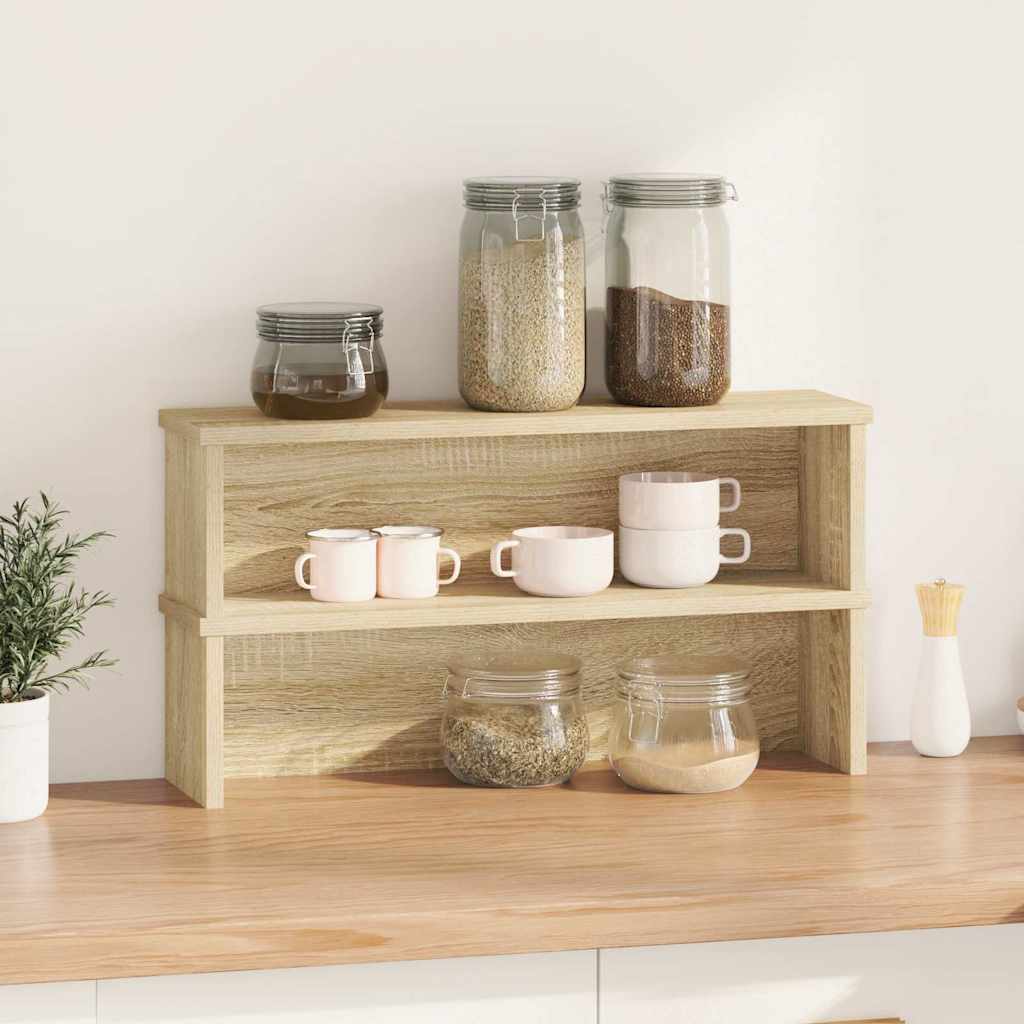 vidaXL køkkenreoler kan stables 2 stk. 60x15x16 cm sonoma-eg