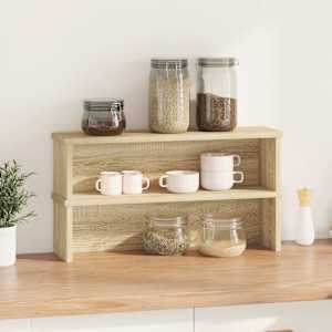 kuchyňské regály stohovatelné 2 pcs dub sonoma 60x15x16 cm - obrázek 2