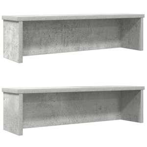 kuchyňské regály stohovatelné 2 pcs betonově šedá 60x15x16 cm - obrázek 1