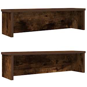 kuchyňské regály stohovatelné 2 pcs kouřový dub 60x15x16 cm - obrázek 1