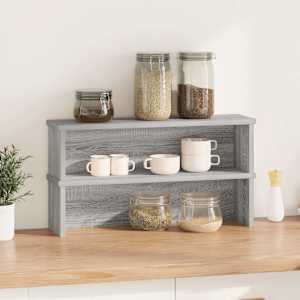 kuchyňské regály stohovatelné 2 pcs šedý sonoma 60x15x16 cm - obrázek 2