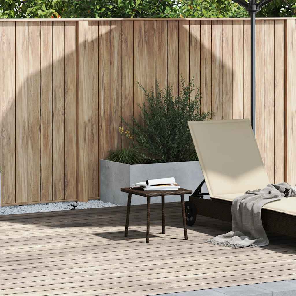 vidaXL Tuin salontafel rechthoekig 40x40x37 cm poly rattan bruin