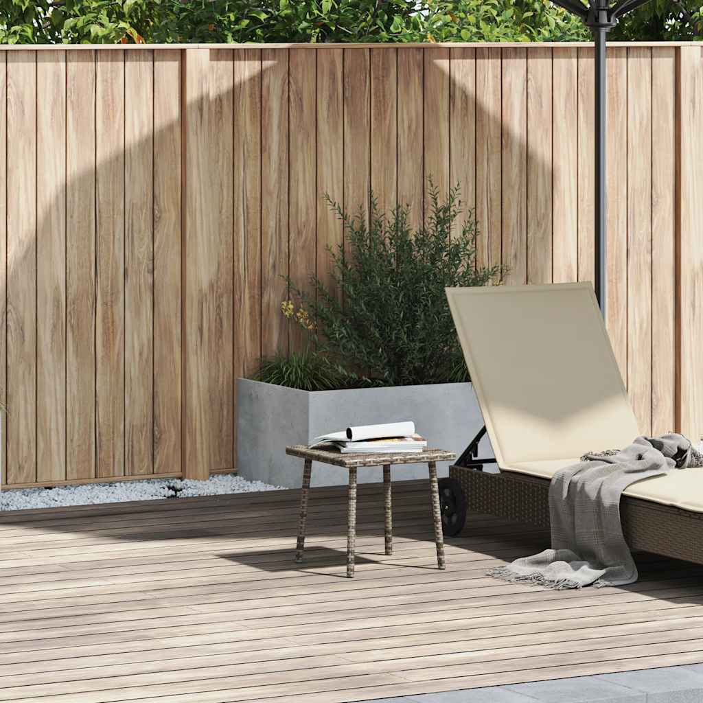 vidaXL Tuin salontafel rechthoekig 40x40x37 cm poly rattan grijs