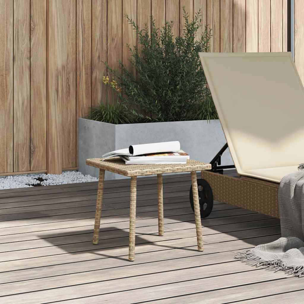 Thumbnail - vidaXL Garten-Couchtisch Rechteckig Beige 40x40x37 cm Poly Rattan