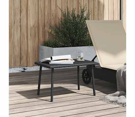 vidaXL Zahradn&iacute; konferenčn&iacute; stolek obd&eacute;ln&iacute;kov&yacute; čern&yacute; 60x40x37 cm