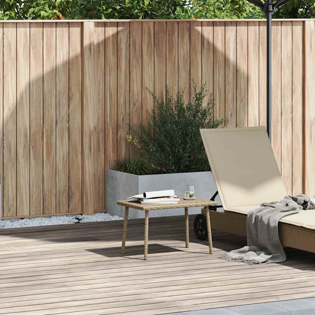 vidaXL Tuin salontafel rechthoekig 60x40x37 cm poly rattan beige