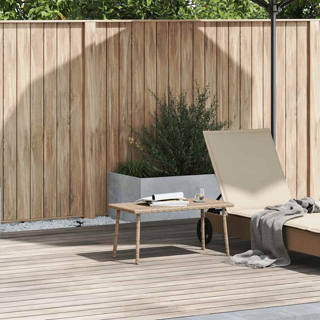 vidaXL Soffbord f&ouml;r tr&auml;dg&aring;rden rektangul&auml;rt beige 80x40x37 cm