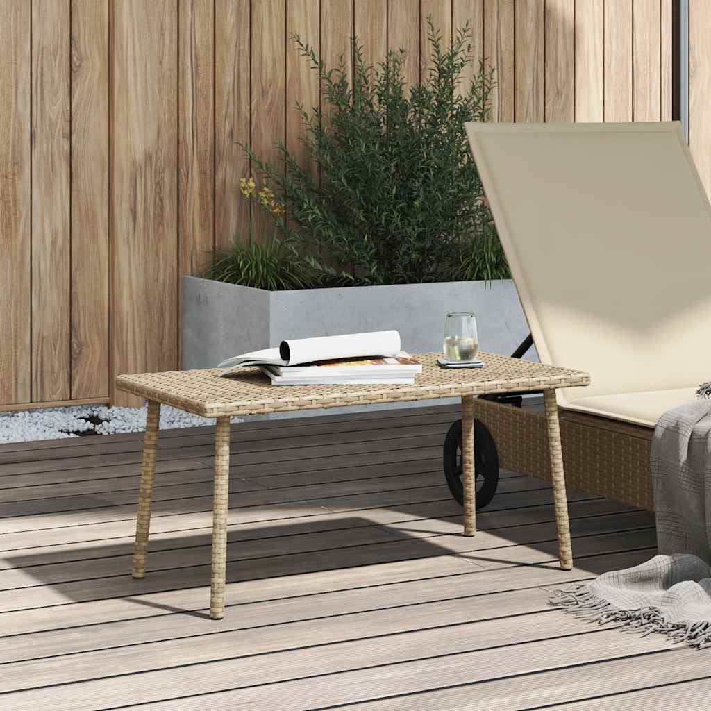vidaXL Soffbord f&ouml;r tr&auml;dg&aring;rden rektangul&auml;rt beige 80x40x37 cm
