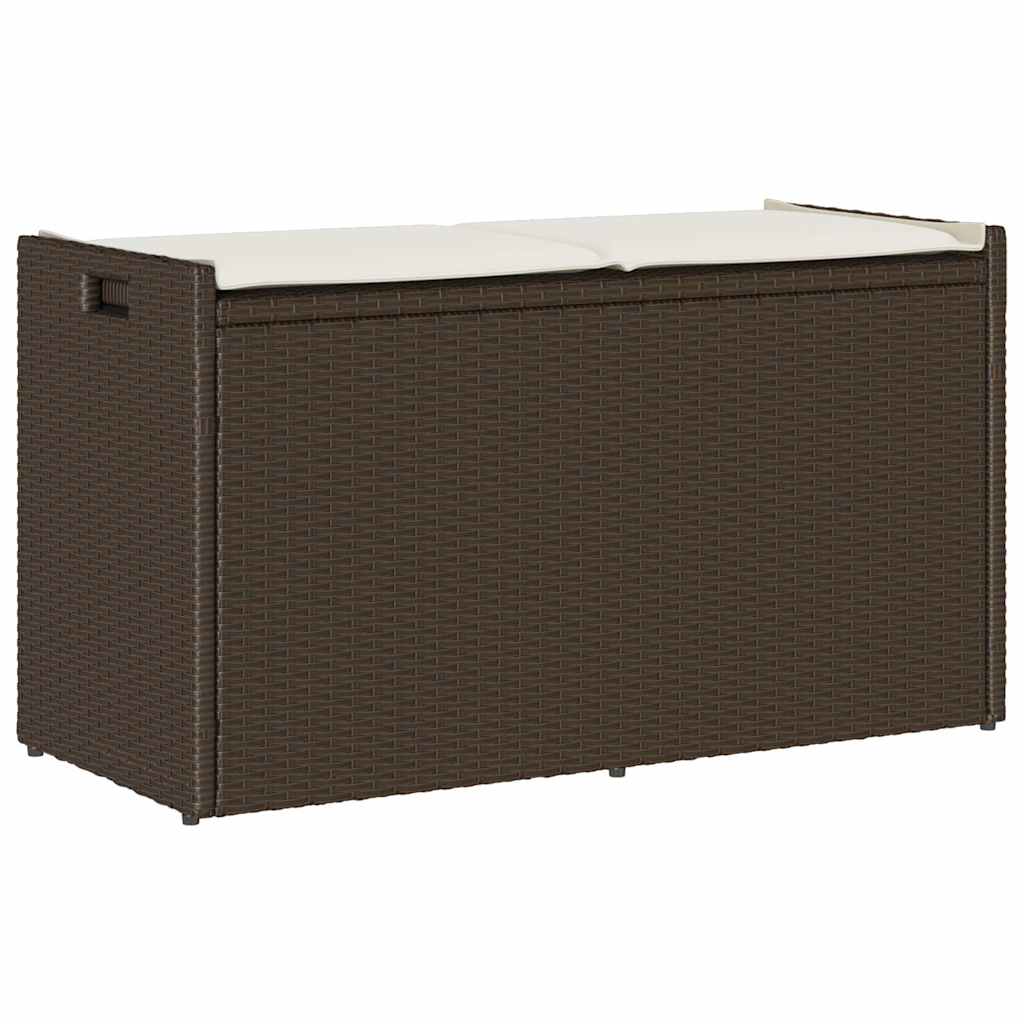 Thumbnail - vidaXL Outdoor-Sitzbank mit Stauraum und Kissen Braun 100 cm