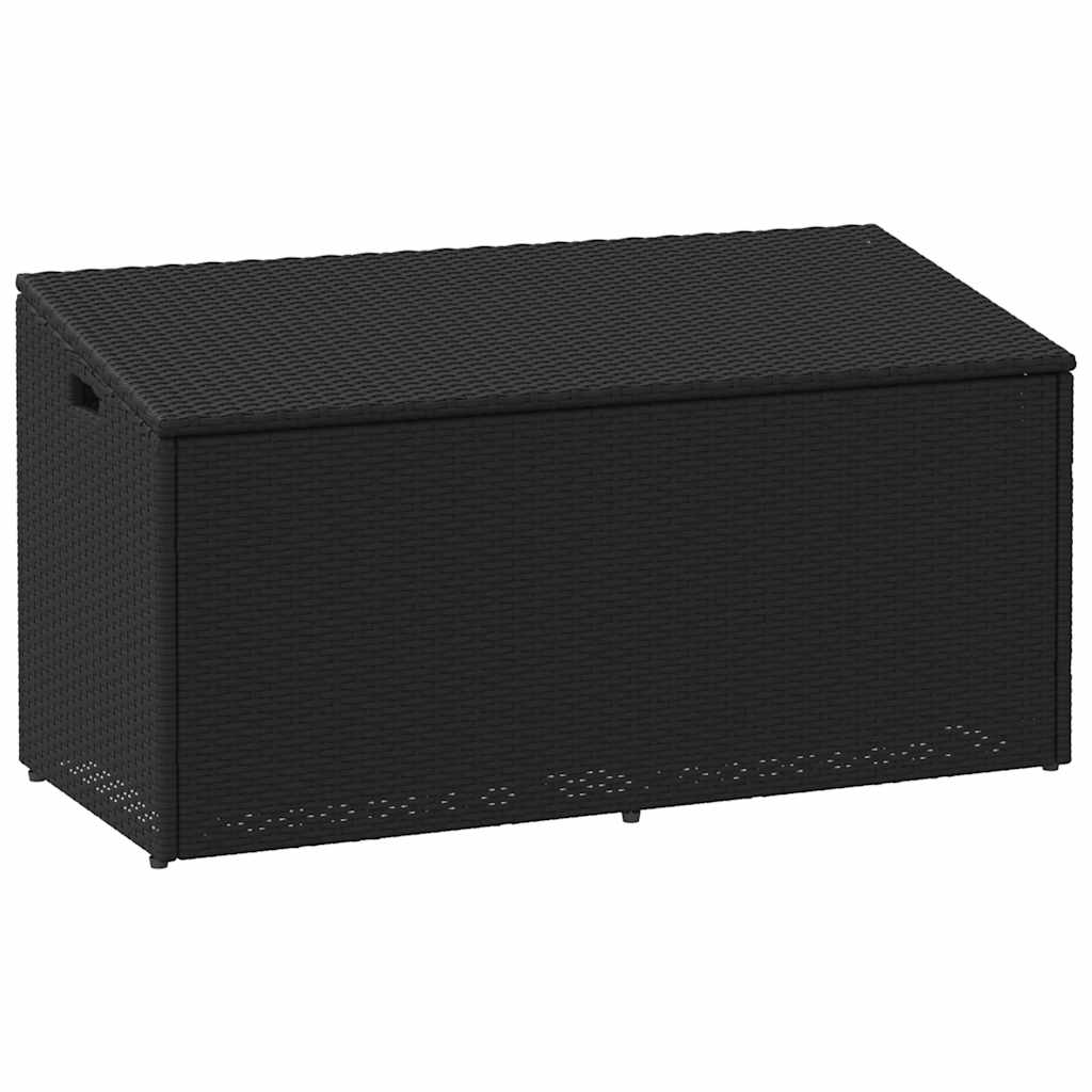 vidaXL Garten-Auflagenbox Schwarz 110x50x58 cm Poly Rattan