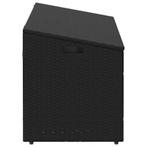 Zahradní úložný box černý 110 x 50 x 58 cm polyratan - obrázek 5