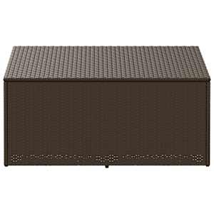 Zahradní úložný box hnědý 110x50x58 cm polyratan - obrázek 4