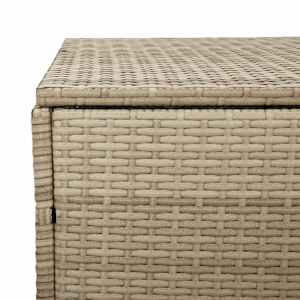 Zahradní úložný box béžový 110 x 50 x 58 cm polyratan - obrázek 8