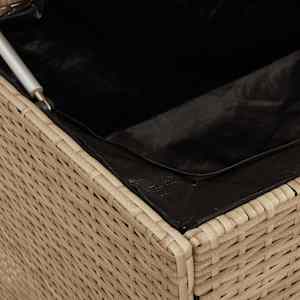 Zahradní úložný box béžový 110 x 50 x 58 cm polyratan - obrázek 10