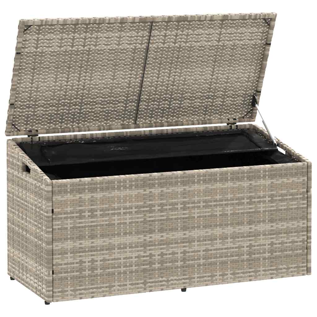Thumbnail - vidaXL Garten-Auflagenbox Hellgrau 110x50x58 cm Poly Rattan