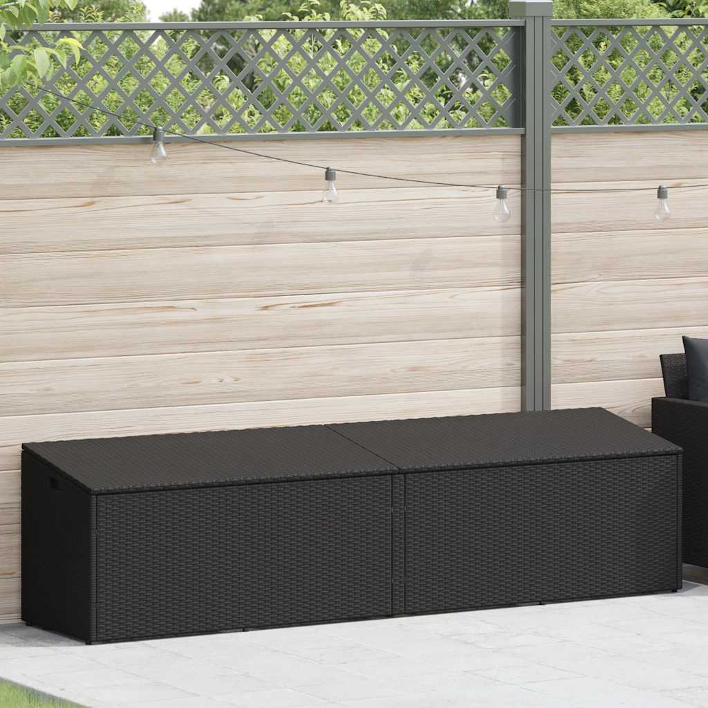 Thumbnail - vidaXL Garten-Auflagenbox Schwarz 220x50x58 cm Poly Rattan
