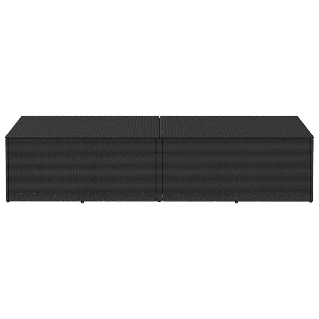 Thumbnail - vidaXL Garten-Auflagenbox Schwarz 220x50x58 cm Poly Rattan