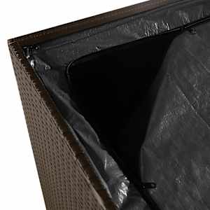 Zahradní úložný box hnědý 220x50x58 cm polyratan - obrázek 10