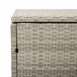 Zahradní úložný box světle šedý 220x50x58 cm polyratan - obrázek 8