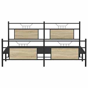 Kovový rám postele bez matrace dub sonoma 183 x 213 cm - obrázek 6