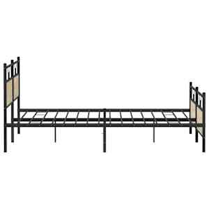 Kovový rám postele bez matrace dub sonoma 200 x 200 cm - obrázek 7