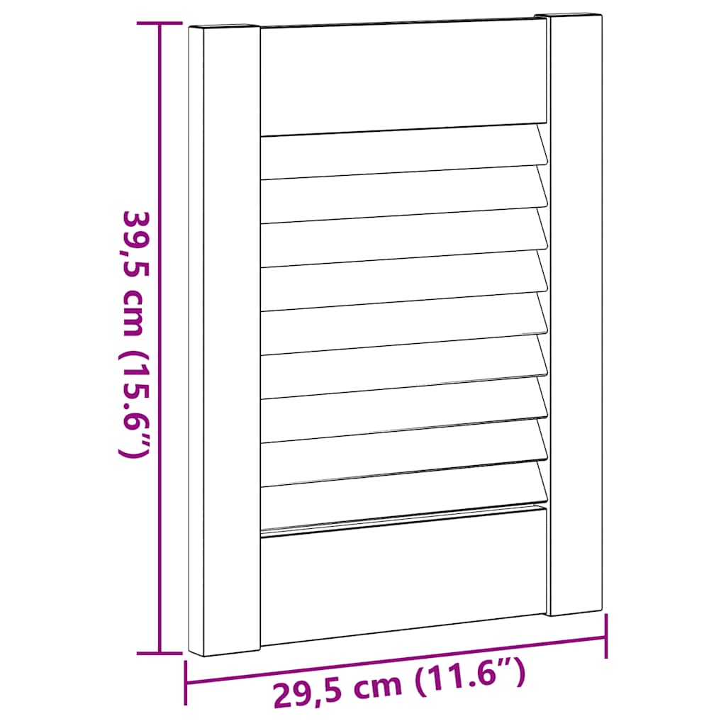 Tömör fenyőfa lamellás szekrényajtó 39,5x29,5 cm 