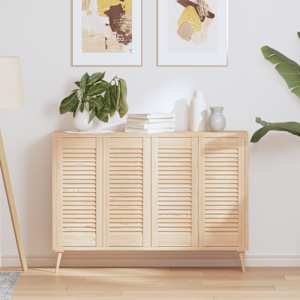 Vrata za omarico z letvicami 4 kosi 69x29,5 cm trdna borovina