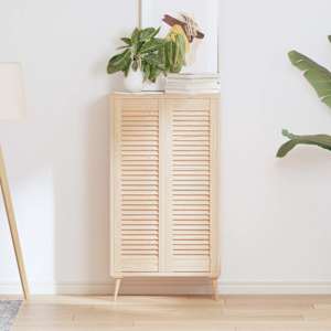 Vrata za omarico z letvicami 2 kosa 99x29,5 cm trdna borovina