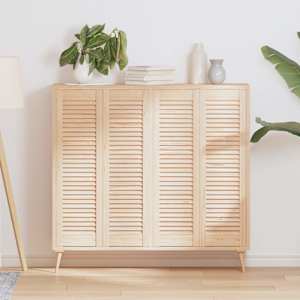 Vrata za omarico z letvicami 4 kosi 99x29,5 cm trdna borovina