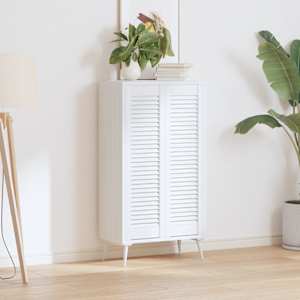 Skříňové dveře Louvred Design 2 ks Bílá 99x29,5 cm - obrázek 3