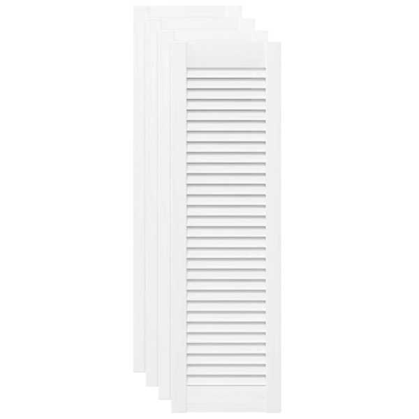 vidaXL Kapiuksed Louvred Design 4 tk Valge 99x29,5 cm