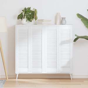 Skříňové dveře Louvred Design 4 ks Bílá 99x29,5 cm - obrázek 1