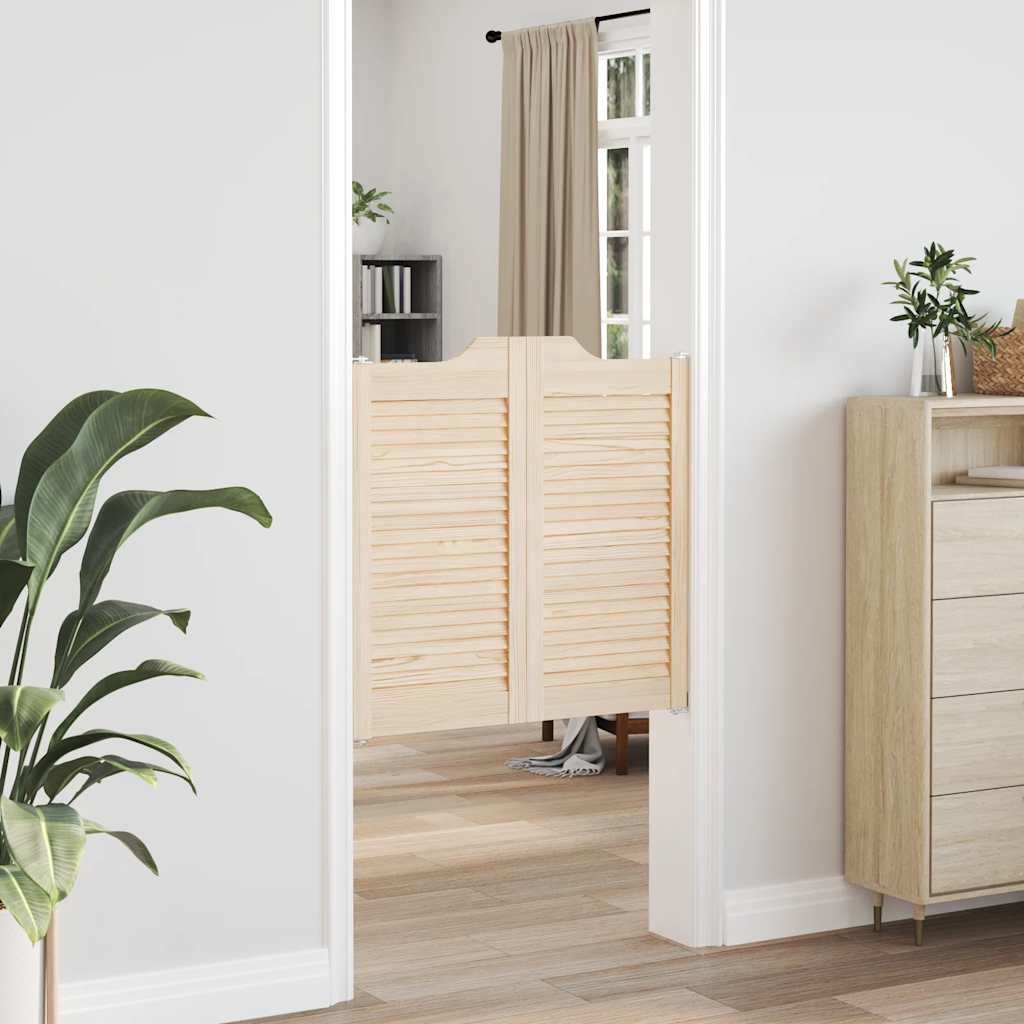 vidaXL Uși batante cu jaluzele design 1 pereche lemn masiv de pin