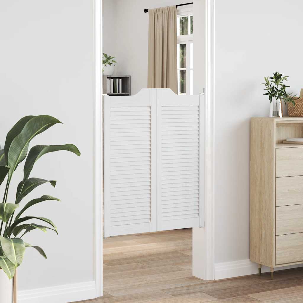 vidaXL Uși batante cu jaluzele design 2 perechi alb 100x80 cm