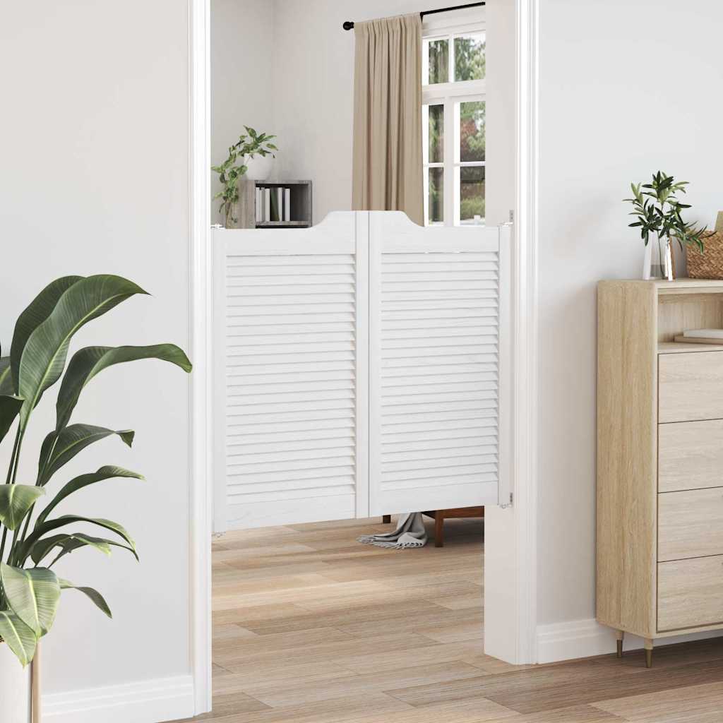 vidaXL Draaideuren lamellendesign 1-paar 90x100 cm wit