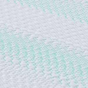 Topper na matraci Bílá a zelená 90 x 190 cm Jacquardová tkanina - obrázek 9