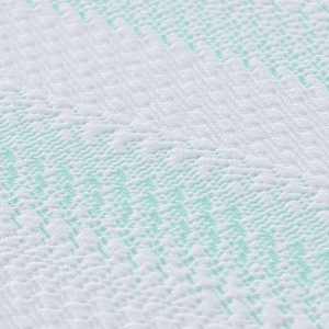 Topper na matraci Bílá a zelená 70 x 200 cm Jacquardová tkanina - obrázek 9