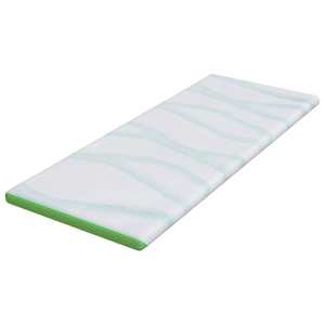 Topper na matraci Bílá a zelená 70 x 200 cm Jacquardová tkanina - obrázek 4
