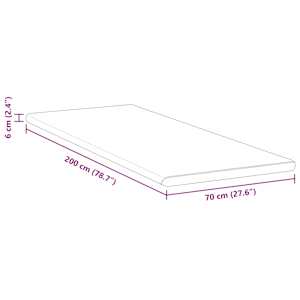 Topper na matraci Bílá a zelená 70 x 200 cm Jacquardová tkanina - obrázek 11