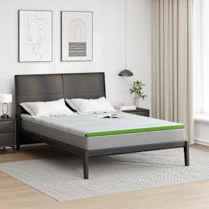 Nadvložek Bela in zelena 140 x 190 cm Jacquard tkanina