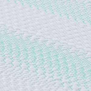 Topper na matraci Bílá a zelená 70 x 200 cm Jacquardová tkanina - obrázek 9