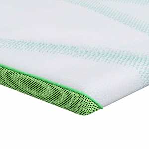 Topper na matraci Bílá a zelená 70 x 200 cm Jacquardová tkanina - obrázek 2